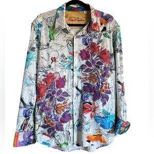 Robert Graham Limited Edition “Petal To The Metal” Button Down, Size XL, EUC